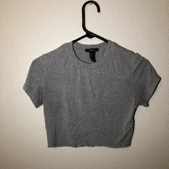 grey crop top - Picture 2 of 3